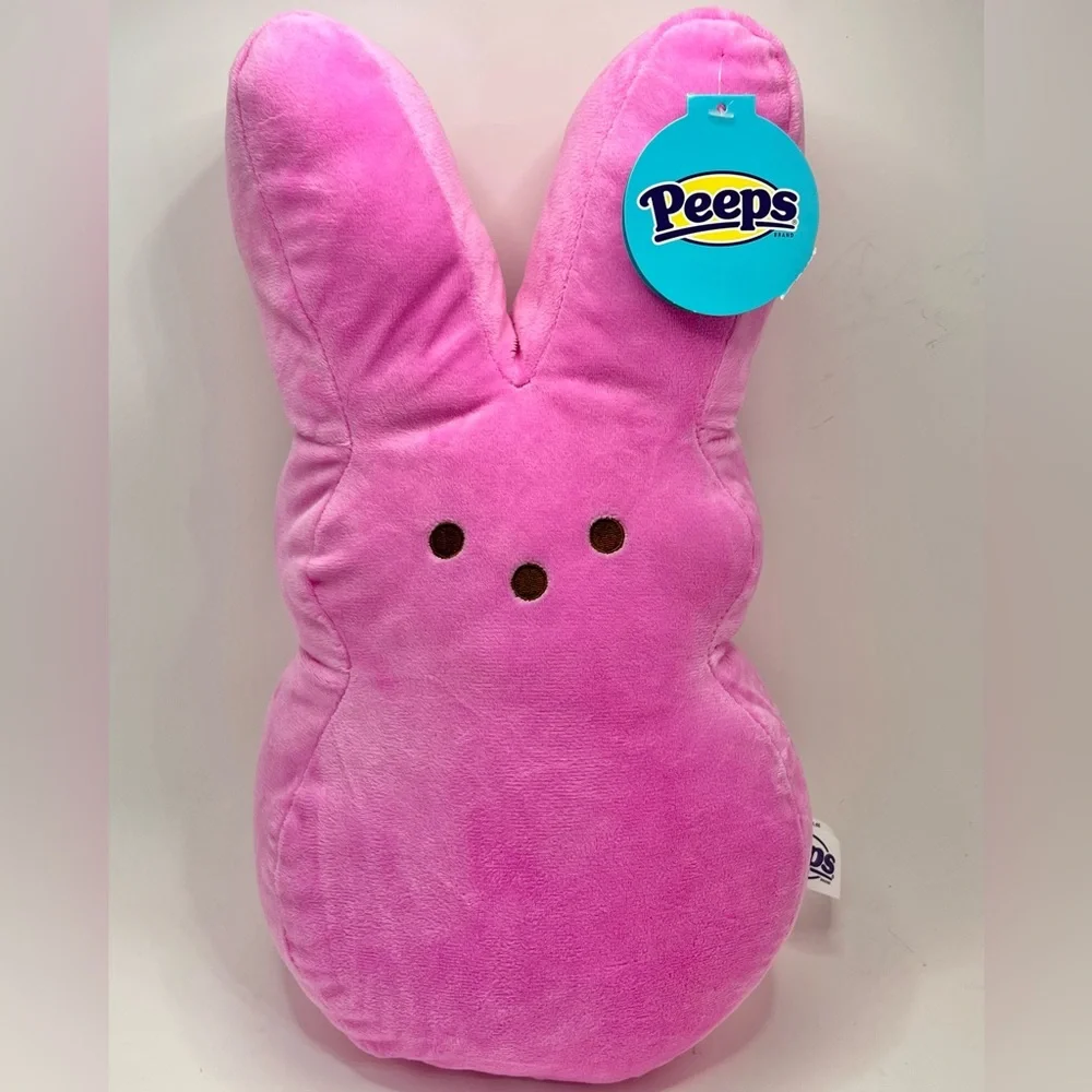 PEEPS Pink Bunny Easter Plush 15” Pillow